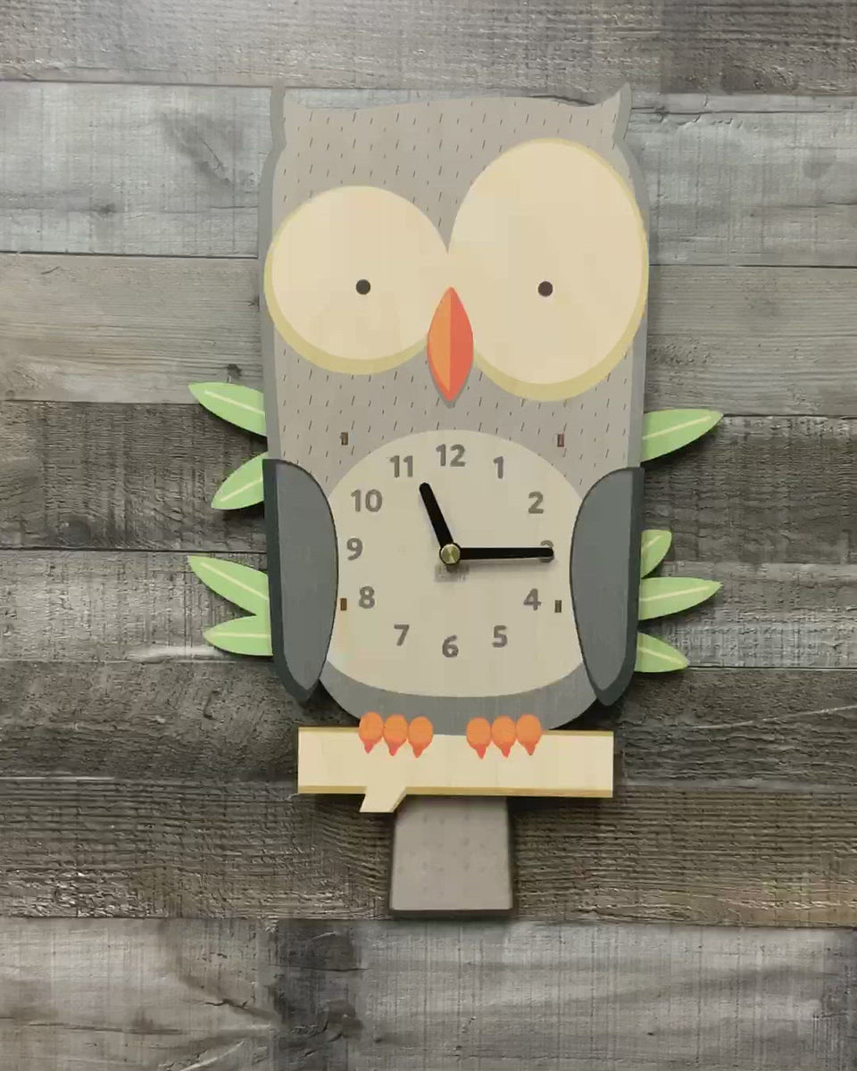 Owl Clock | Wall 2024 Clock | Laser cut Nursery & Kids Decor