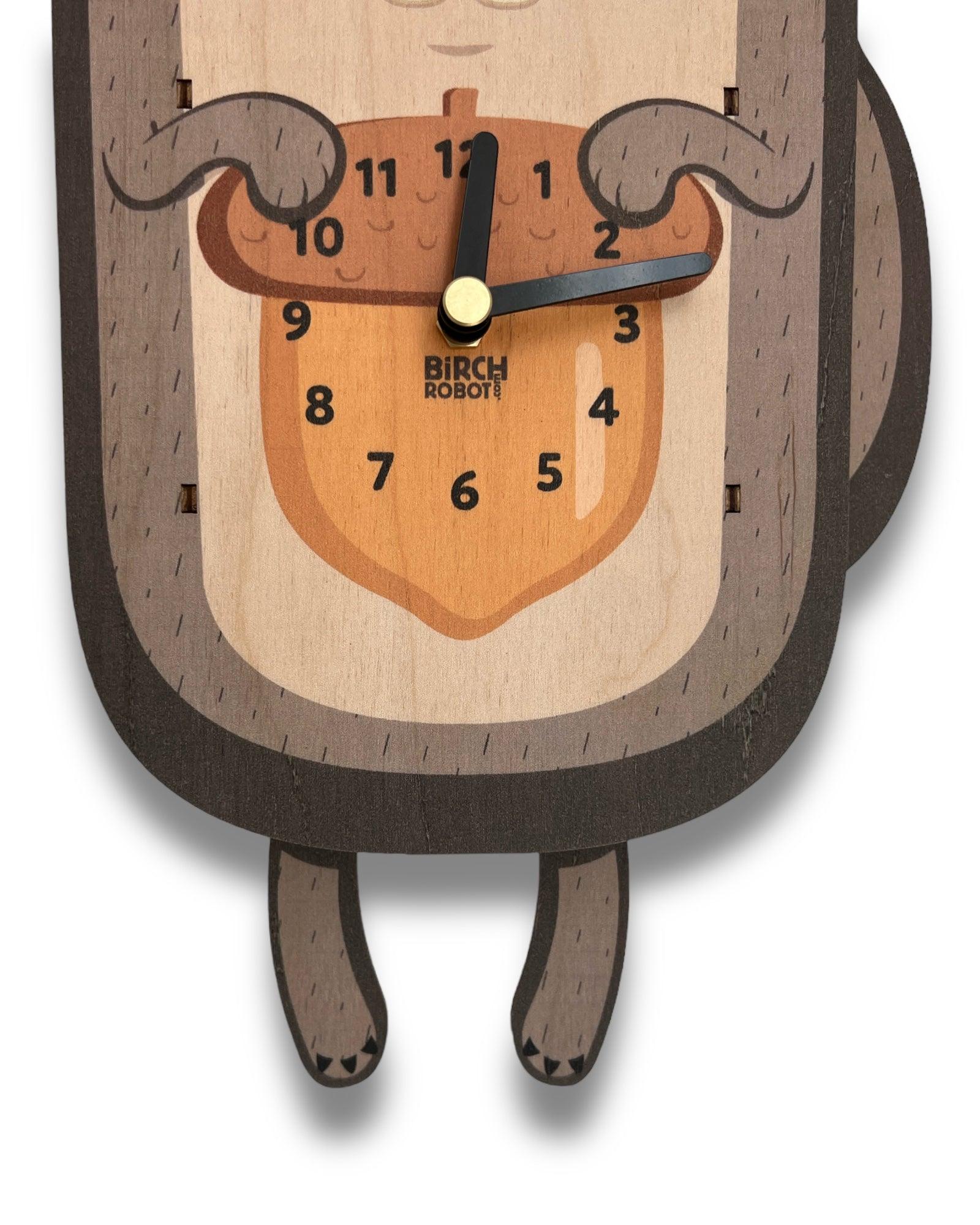 Kids Clocks | Squirrel Clock | Kids Wall Clock | Squirrel Pendulum ...