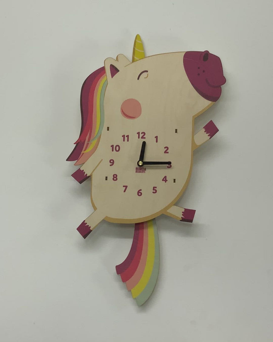 Kids Clock | Unicorn Pendulum Clock for Kids | Unicorn Clock – Birch Robot